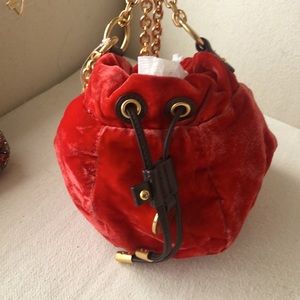 Juicy Couture Red Velvet Crossbody Bag